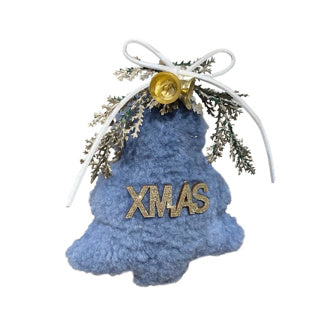 Kerst hangdeco 12cm blauw 3 assorti | 6 stuks