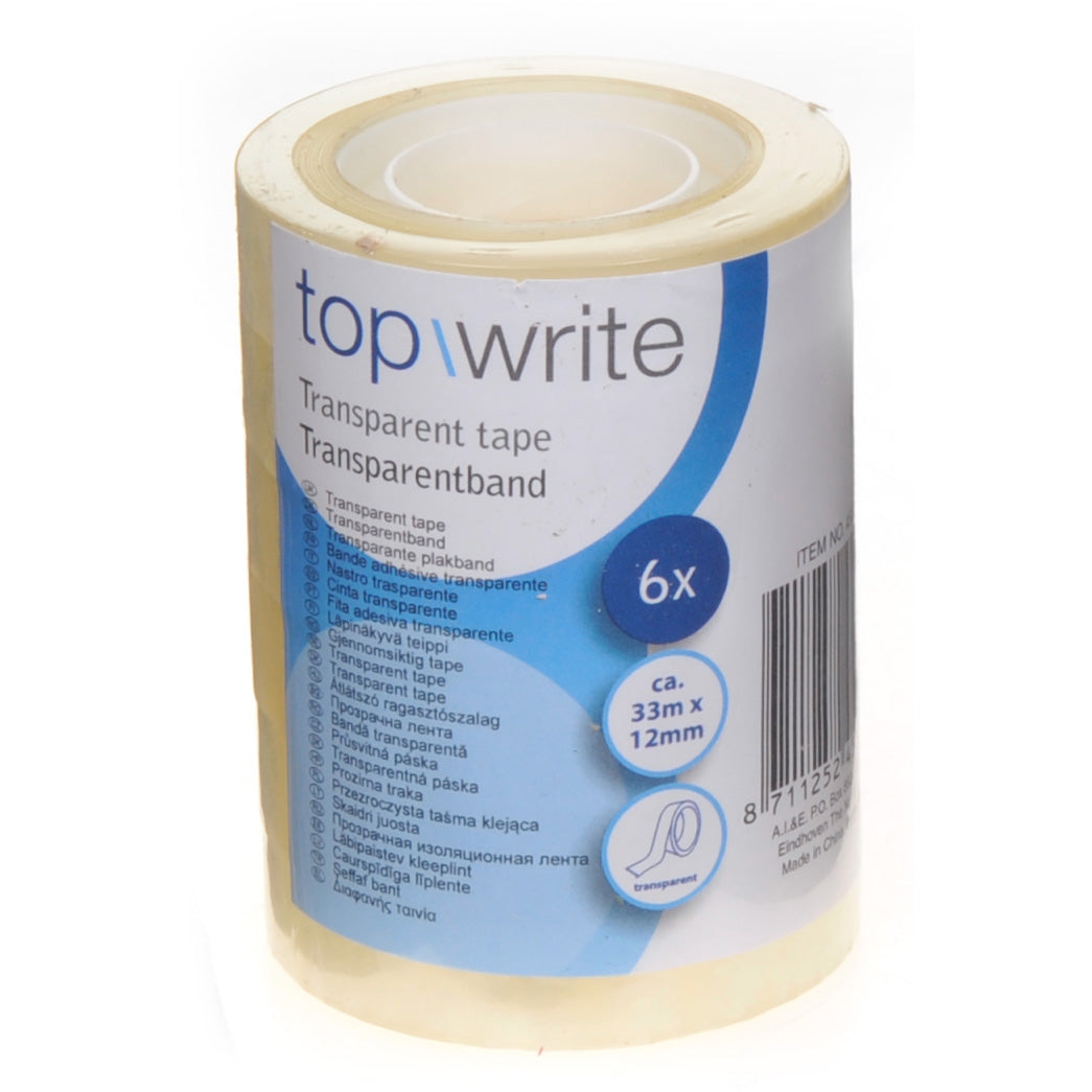 Transparent adhesive tape, 6 pcs.