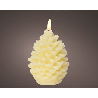 Kaemingk LED candle wax steady inside gray h.13.1cm d.8.5cm