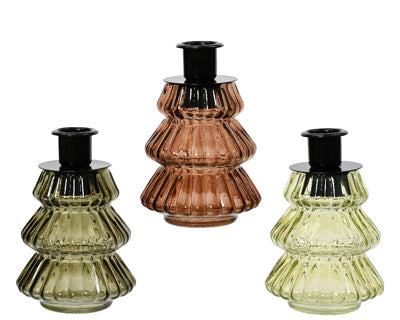 Candlestick glass 3kl.ass