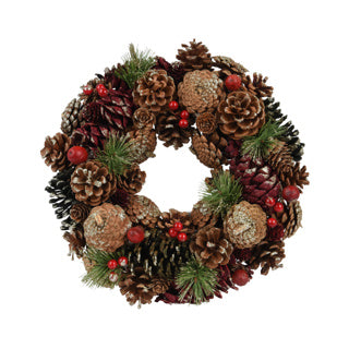 Kaemingk wreath pine cone