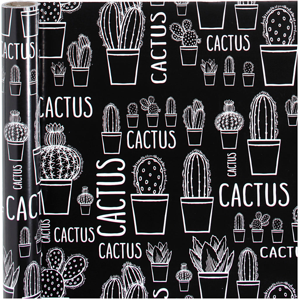 Creativ company wrapping paper, cactus, w: 50 cm, 80 gr, 5 m 1 roll