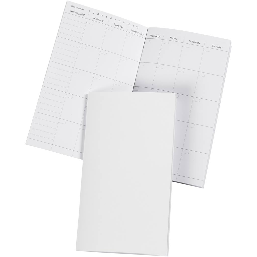 Creativ company notebook, size 9.5 x 16.6 cm, number of pages 34, 100 g, white, 1 piece