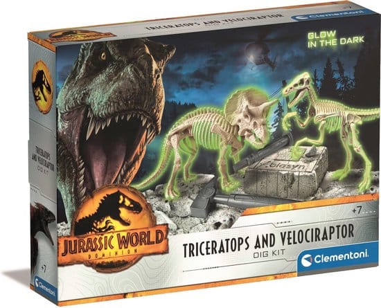 Clementoni Jurassic World Triceratops Velociraptor Digging Set