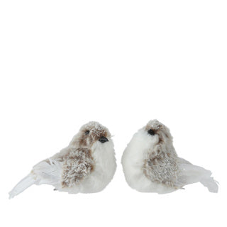 Kaemingk bird artificial fur on clip 2assl.12cm x w.6cm x h.8cm