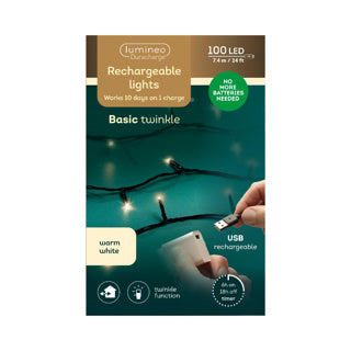 Kaemingk led duracharge luci base 8 funzioni effetto scintillio per esterni 742,5 cm | 2 pezzi