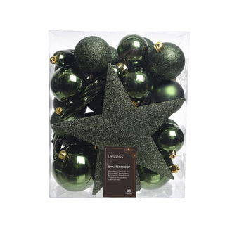 Kaemingk Christmas balls polystyrene matt, shiny, glitter mix dia8cm