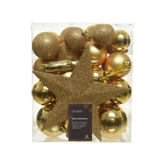 Kaemingk Christmas balls polystyrene shiny, matt, glitter mix dia8cm