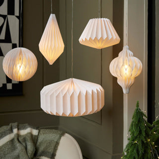 Kaemingk led hanging light paper steady inner dia20cm