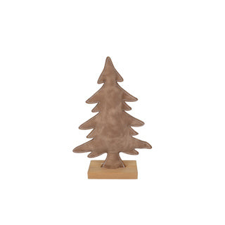 No brand sculpture pine tree s brown 16x5x24cm