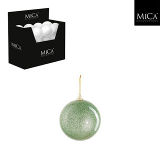 Unbreakable green ball, 24 pieces, display - d8cm