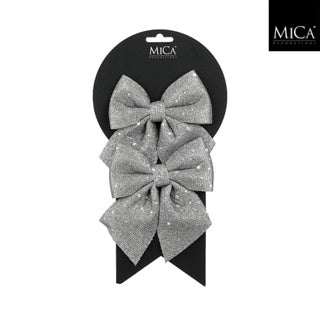 Edelman bow tie silver 2 pieces - l12xb13xh1cm