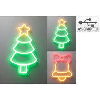 Neon kerstfiguur 4ass | 4 stuks