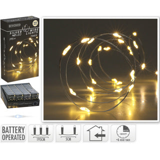 No brand silver wire lighting 40led