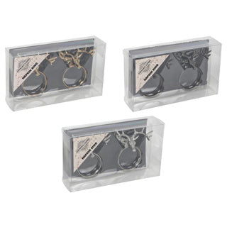 Napkin ring 2 pieces reindeer 3-ass color gold silver black