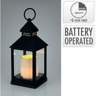 No brand lantern with LED candle 23cm