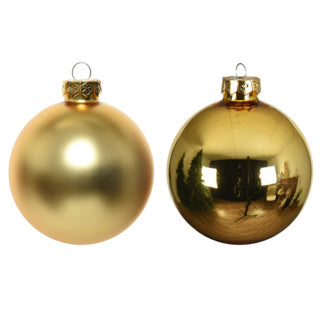 Kaemingk kerstbaublen glas shiny,matt mixdia8cm