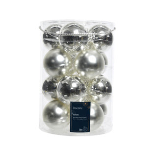 Kaemingk kerstbaublen glas shiny,matt mixdia8cm