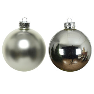 Kaemingk kerstbaublen glas shiny,matt mixdia8cm