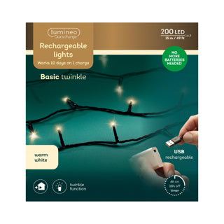 Kaemingk led duracharge basic lights 8 function twinkle effect outdoor 1500cm