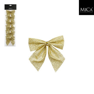 Edelman bow tie gold 6 pieces - l10xb12cm