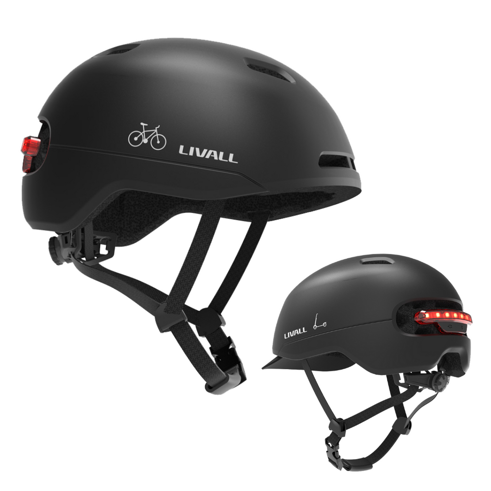 Livall C21 Smart Bicycle Helmet Medium 52-56 cm - Suitable for Speed Pedelec Mopeds - SOS Function - Brake Light