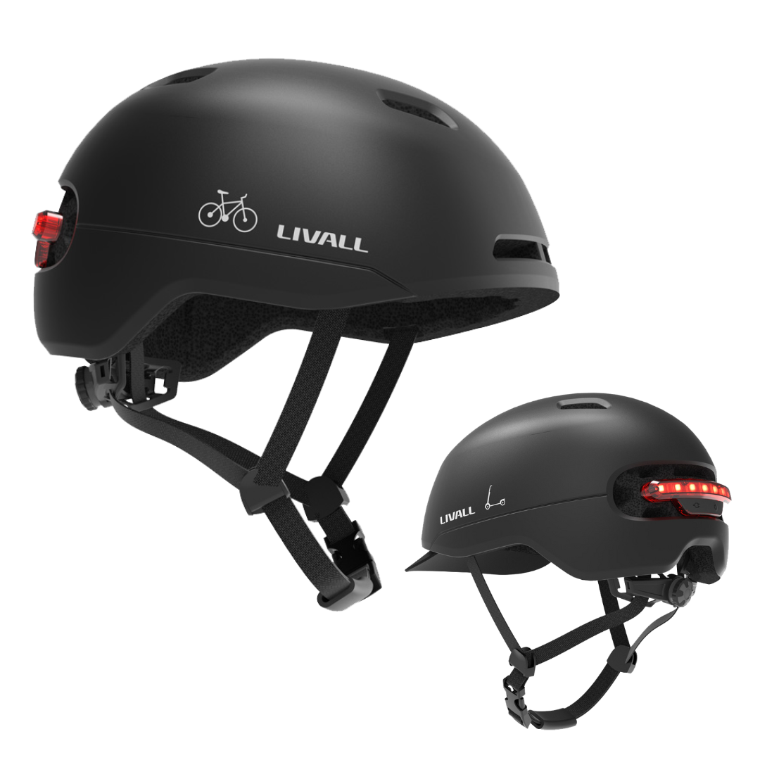 Livall C21 Smart Bicycle Helmet Medium 52-56 cm - Suitable for Speed Pedelec Mopeds - SOS Function - Brake Light