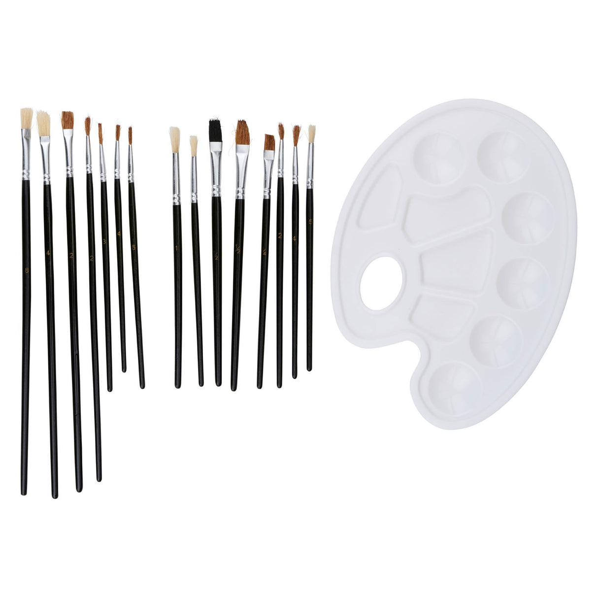 Pinceaux et palette, 16dlg.