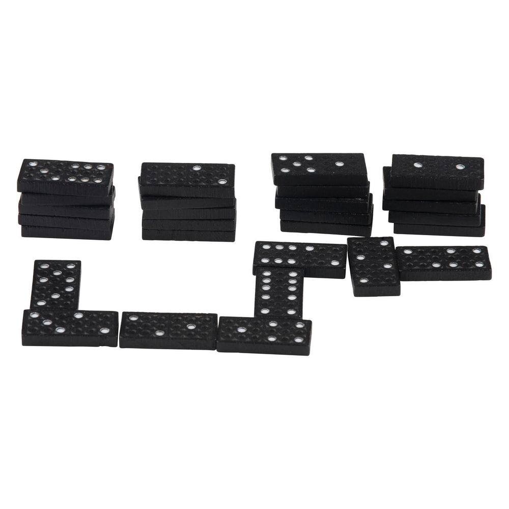 Wooden domino set, 28 pcs.