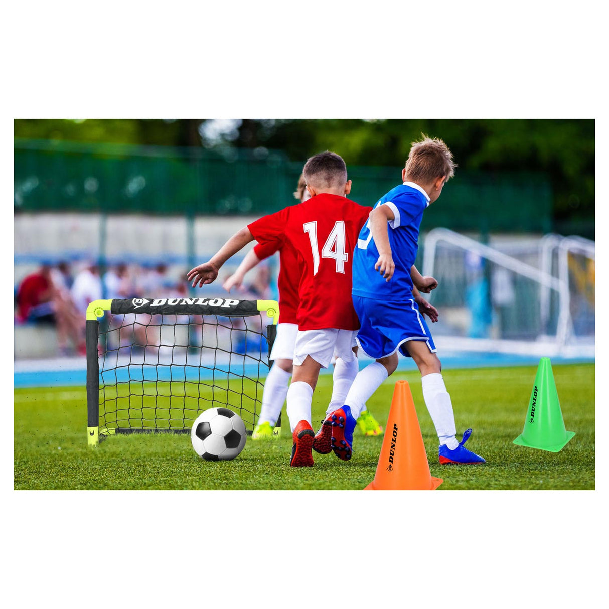 Soccer goal with ground spikes, set of 2