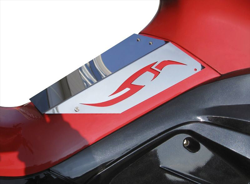 OpticParts DF -Abdeckung Tank Gilera Läufer Old Model Edelstahlpolitur