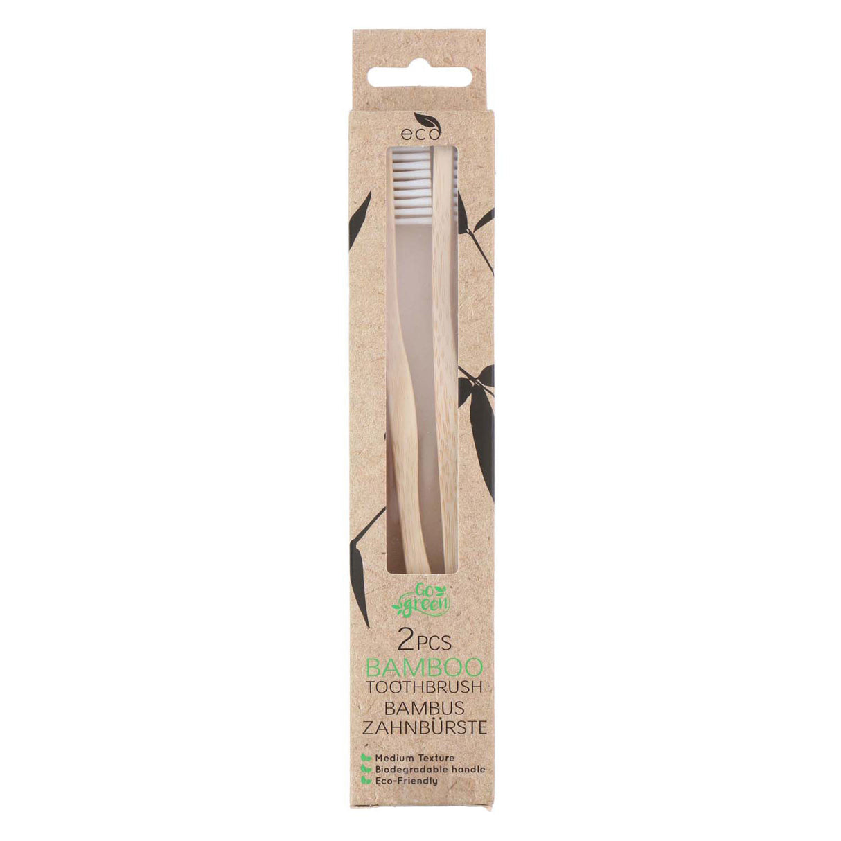 Bamboo toothbrush, 2 pcs.