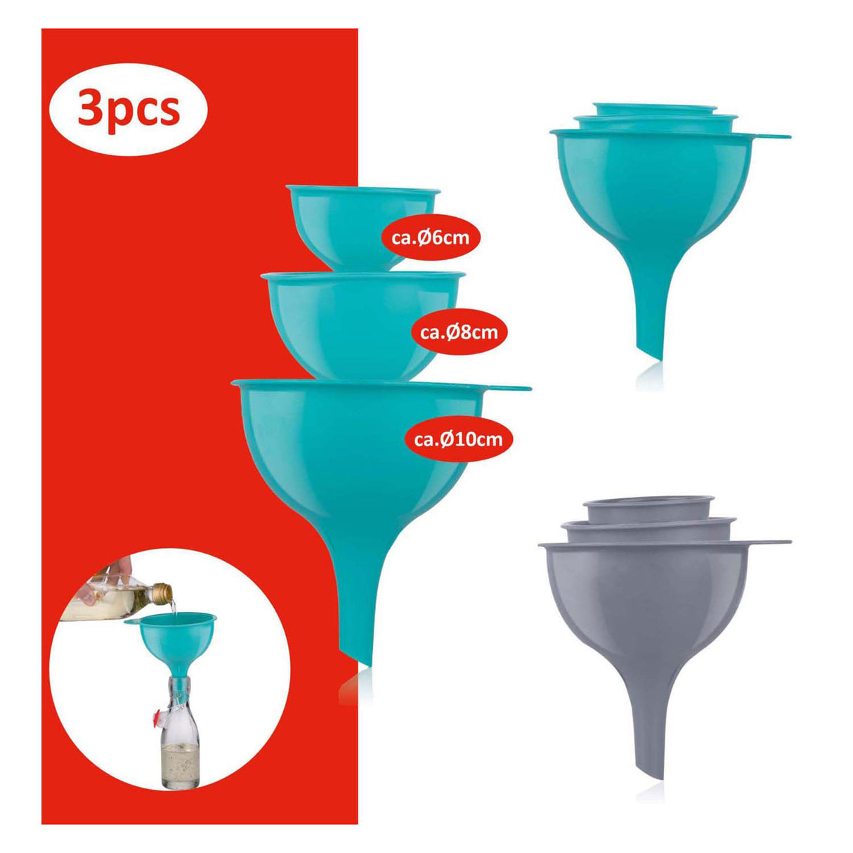 Funnel set, 3 pcs.