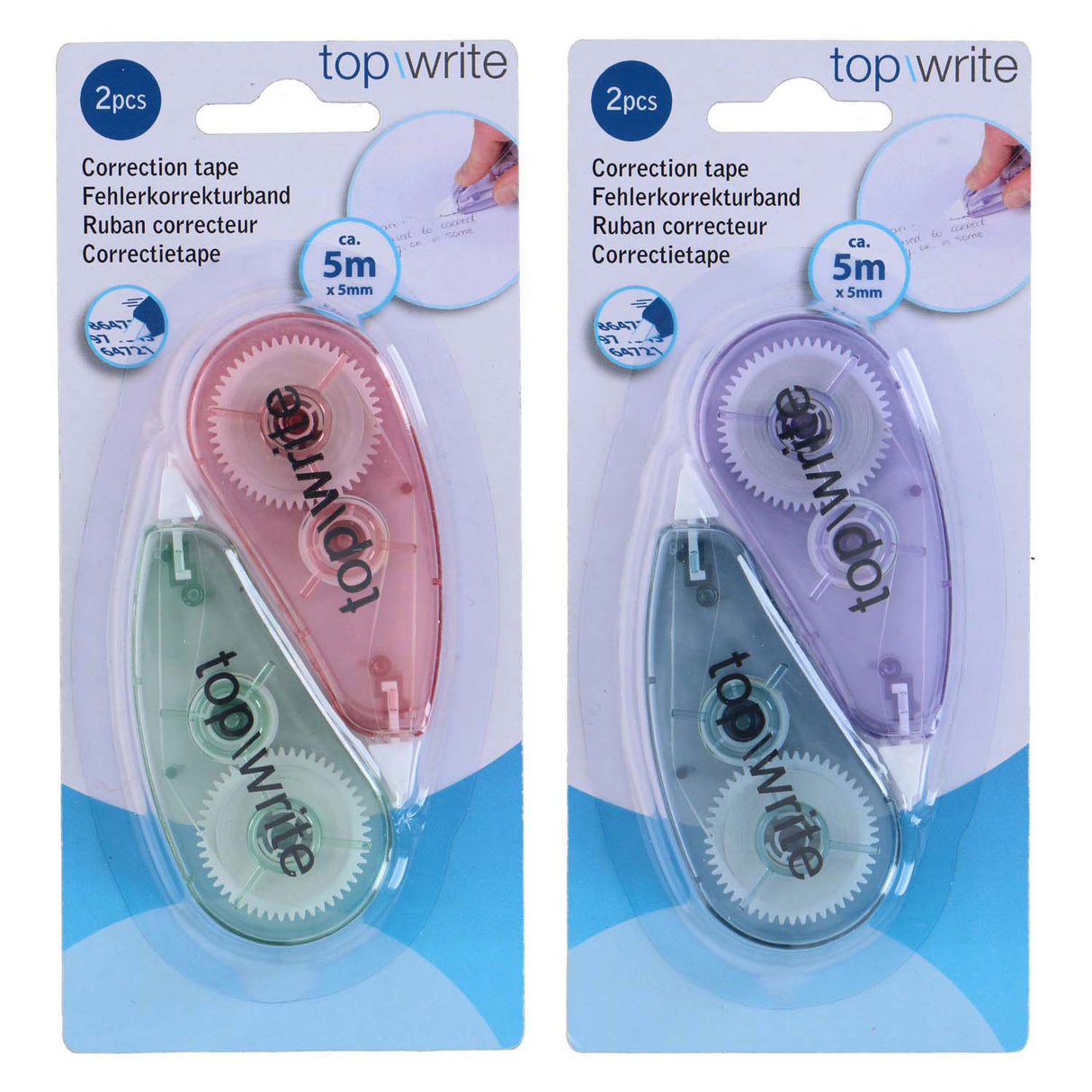 Correction tape 5m, 2 pcs.
