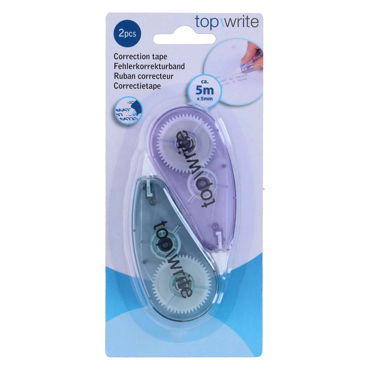 Correction tape 5m, 2 pcs.