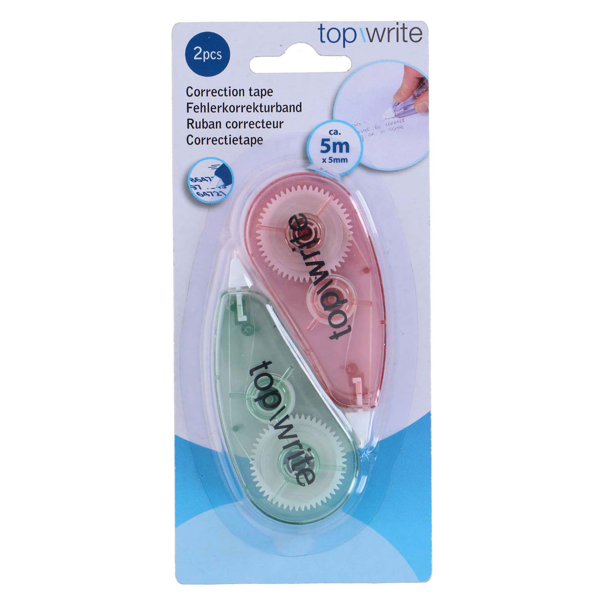 Correction tape 5m, 2 pcs.