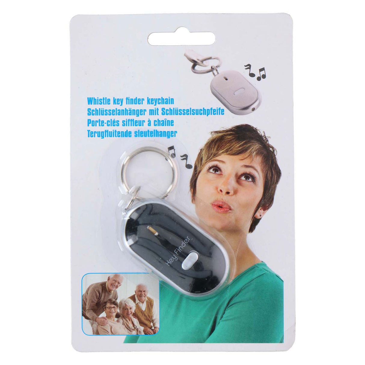 Whistle key finder keychain