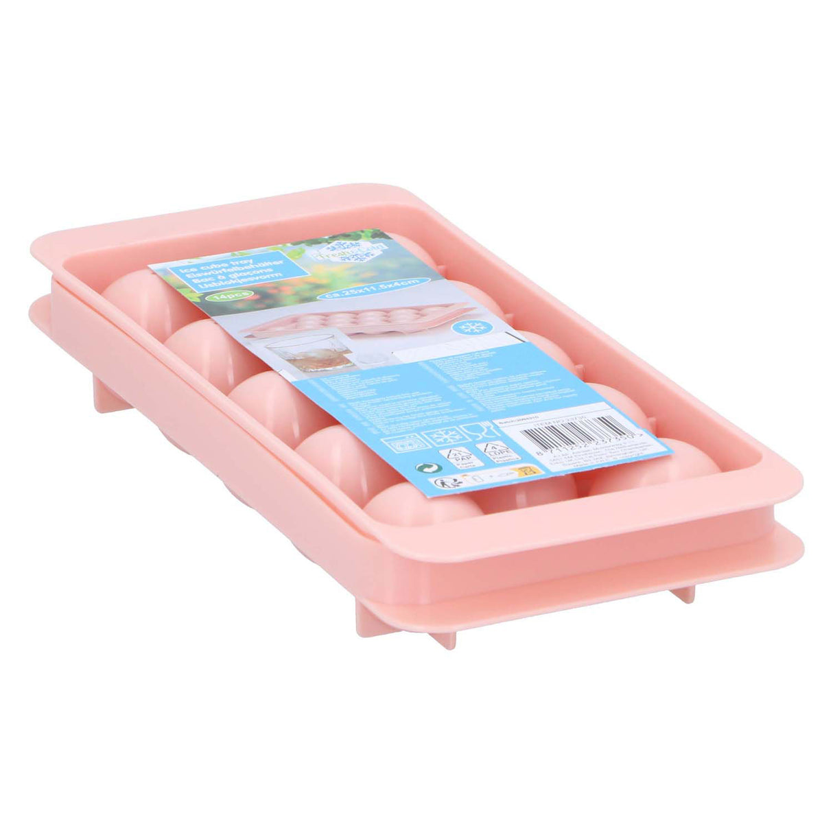 Ijsblokjesvorm met deksel, 14dlg.