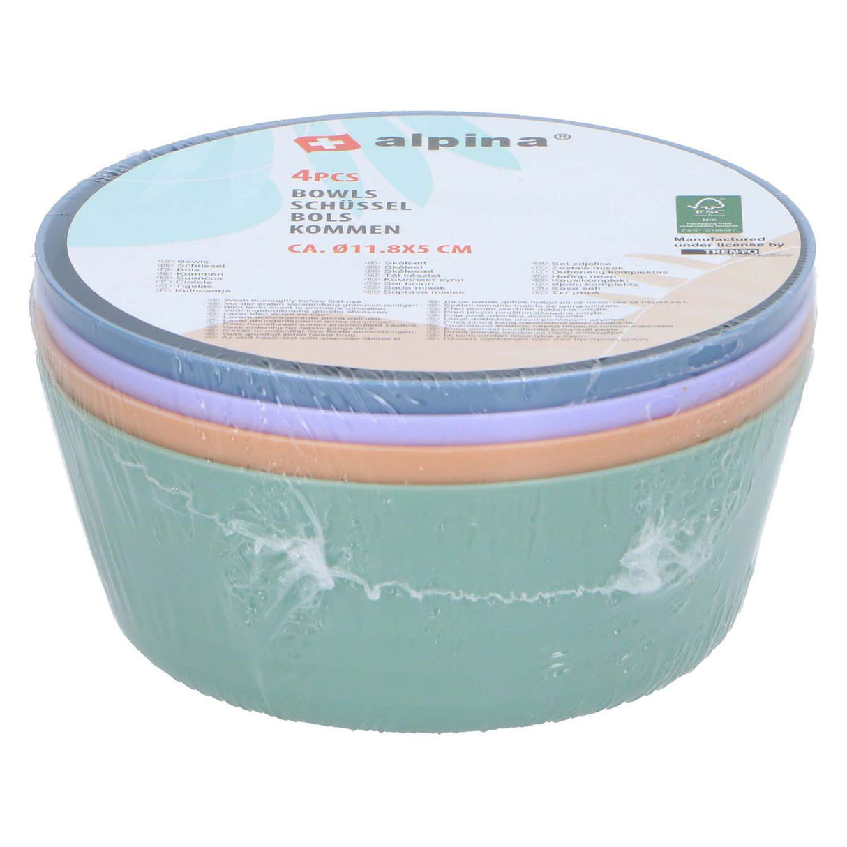 Colored bowls, 4 pcs.