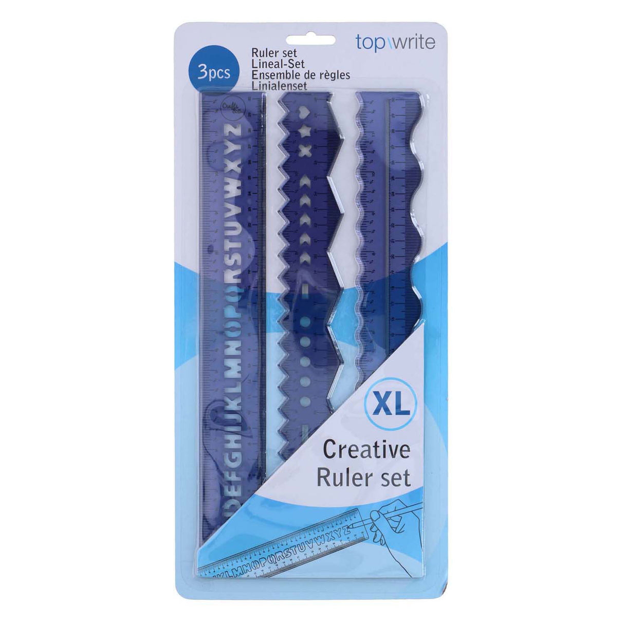 Creative ruler set 30cm, 3 pcs.