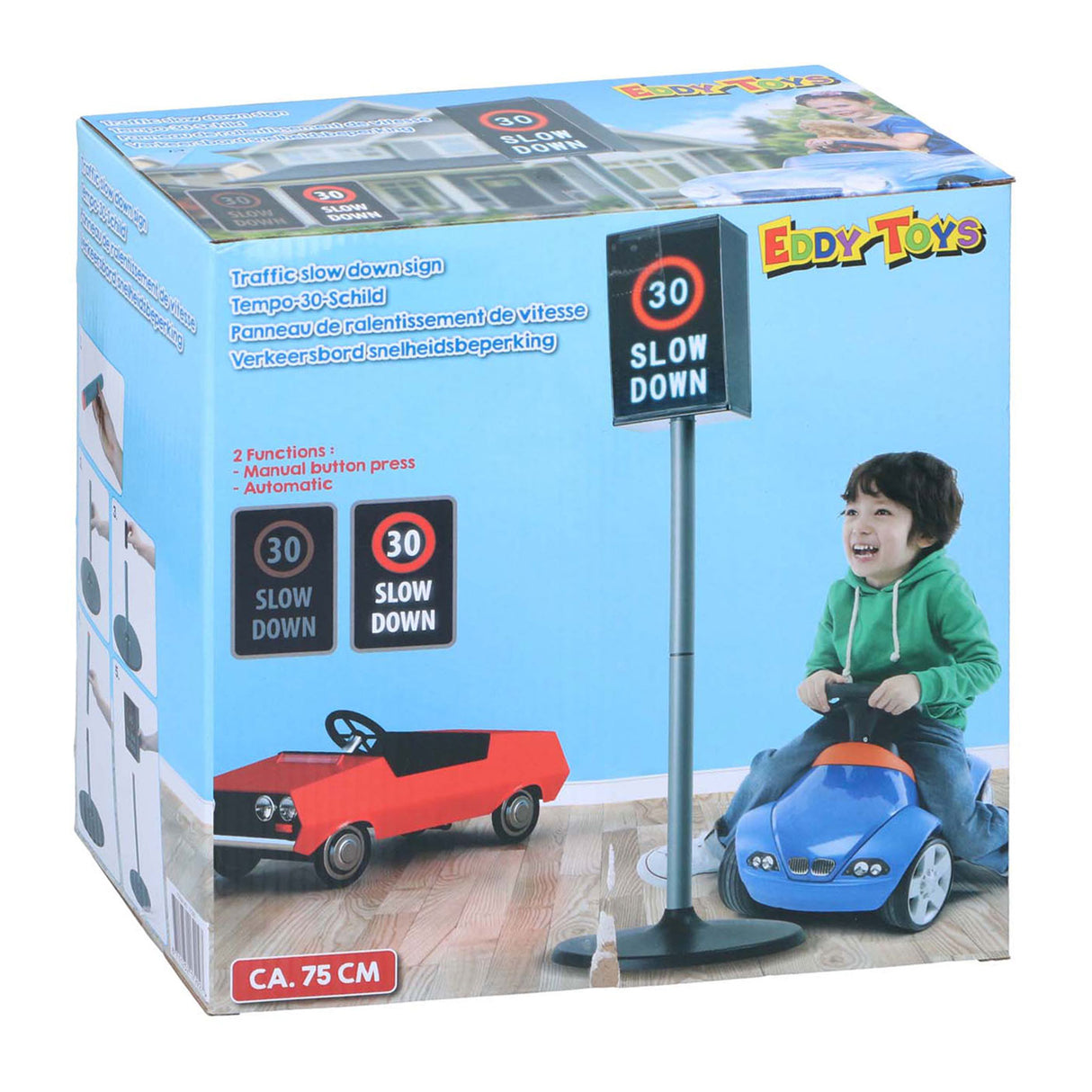 Electronic toy traffic sign 30 km/h slow down