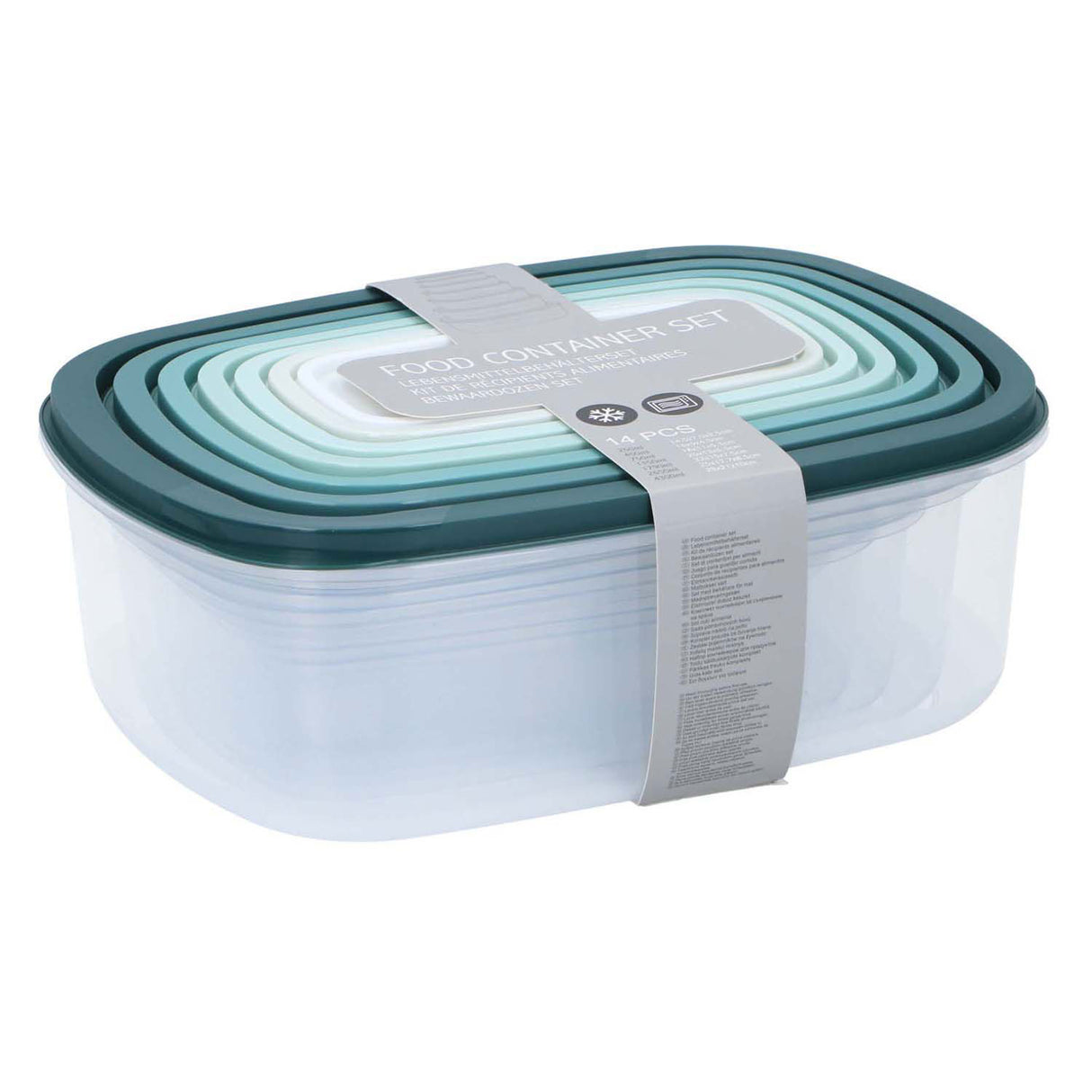 Storage box 6 pcs with lid.