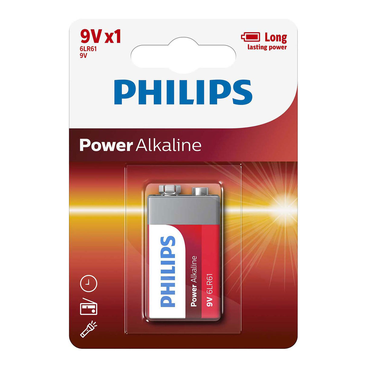 Philips battery powerlife battery powerlife 6f22 e-block 1 in blister