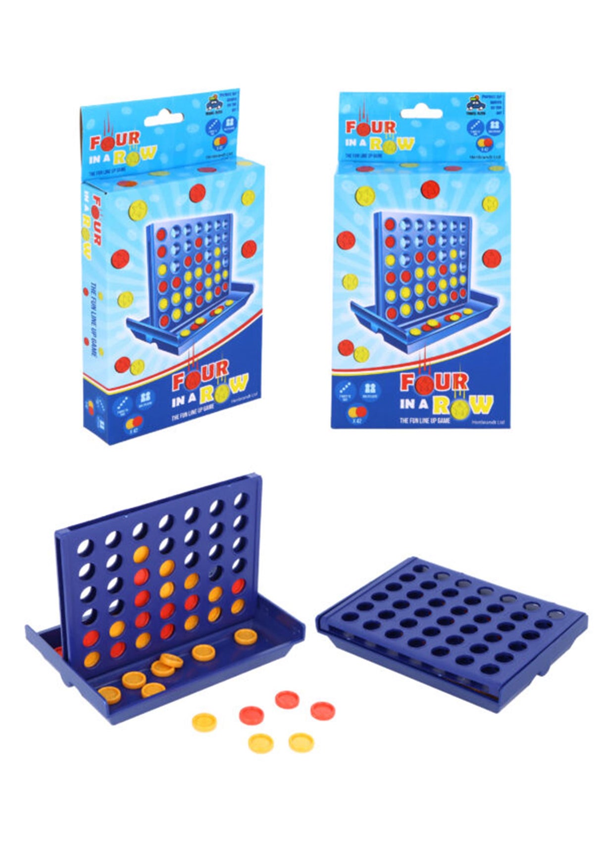 Reisspel vier op een rij 13x9.5cm