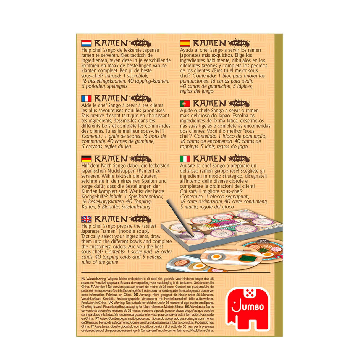Jumbo ramen tinta játék
