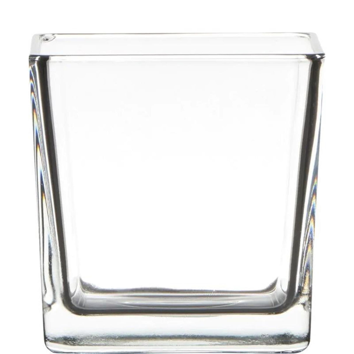 Hakbijl glass glazen vaas kubus 10x10x10cm