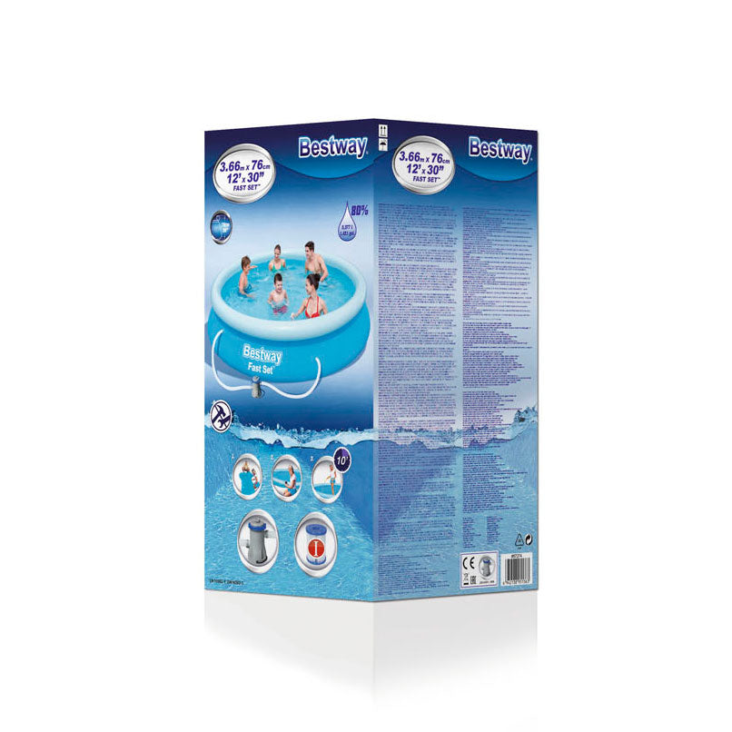 Bestway fast set swimming pool (with filter pump), 366x76cm