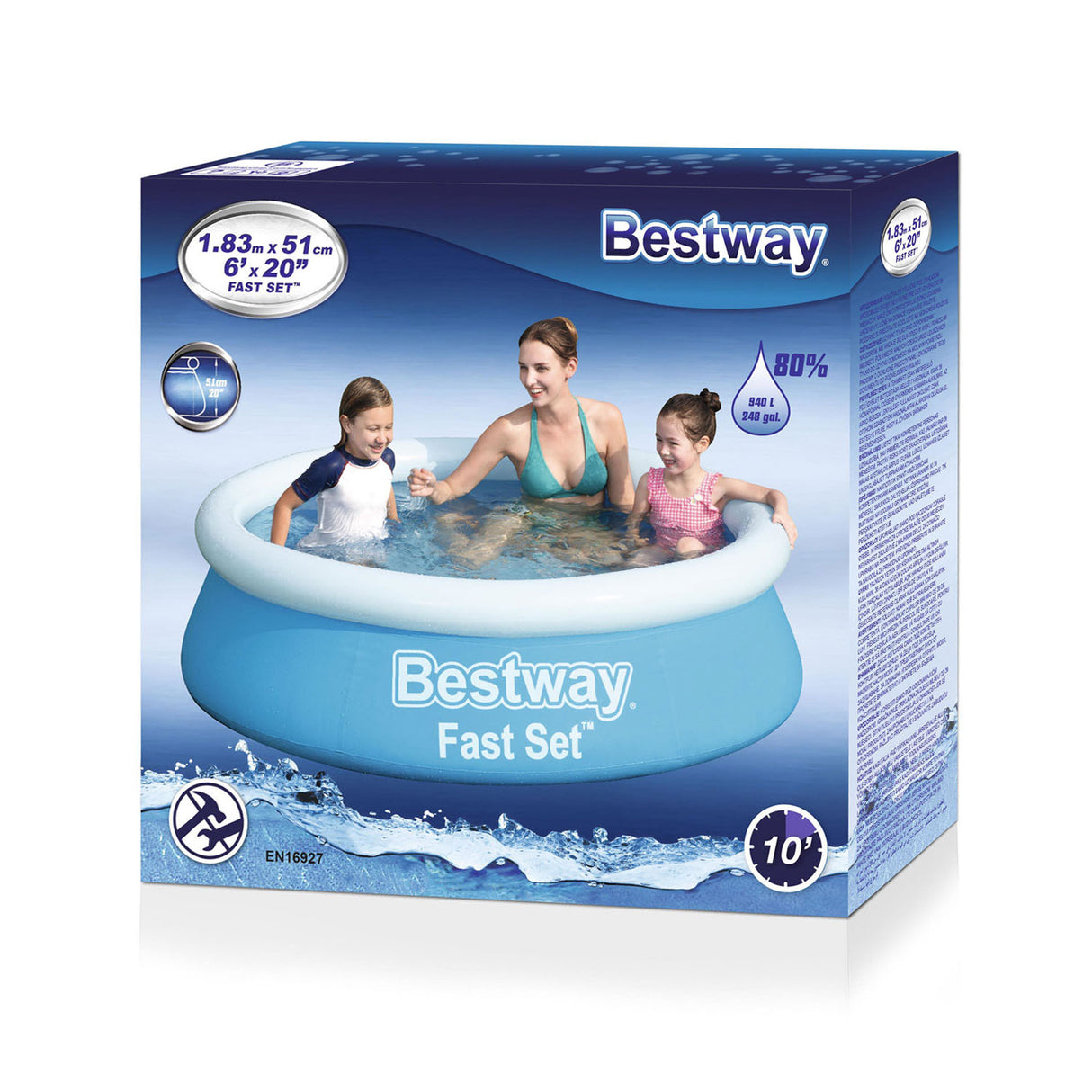 Bestway swimmingpool hurtig, 183x51cm