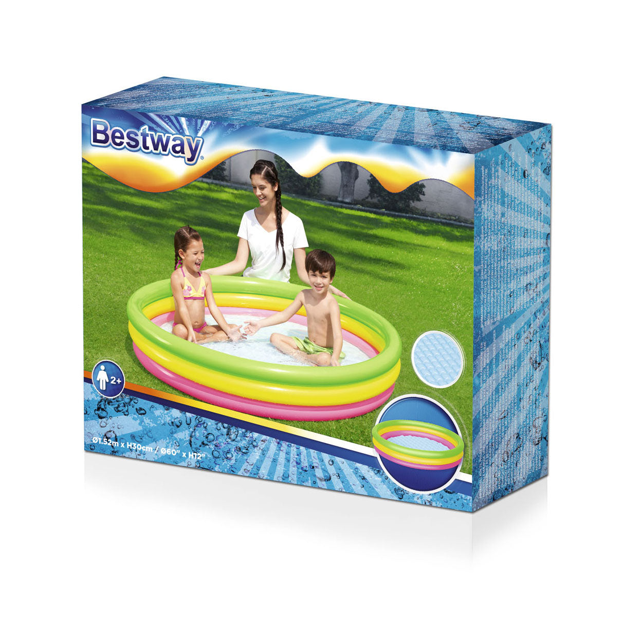 Bestway 3-Rings Swimming Pool Summer, 152cm