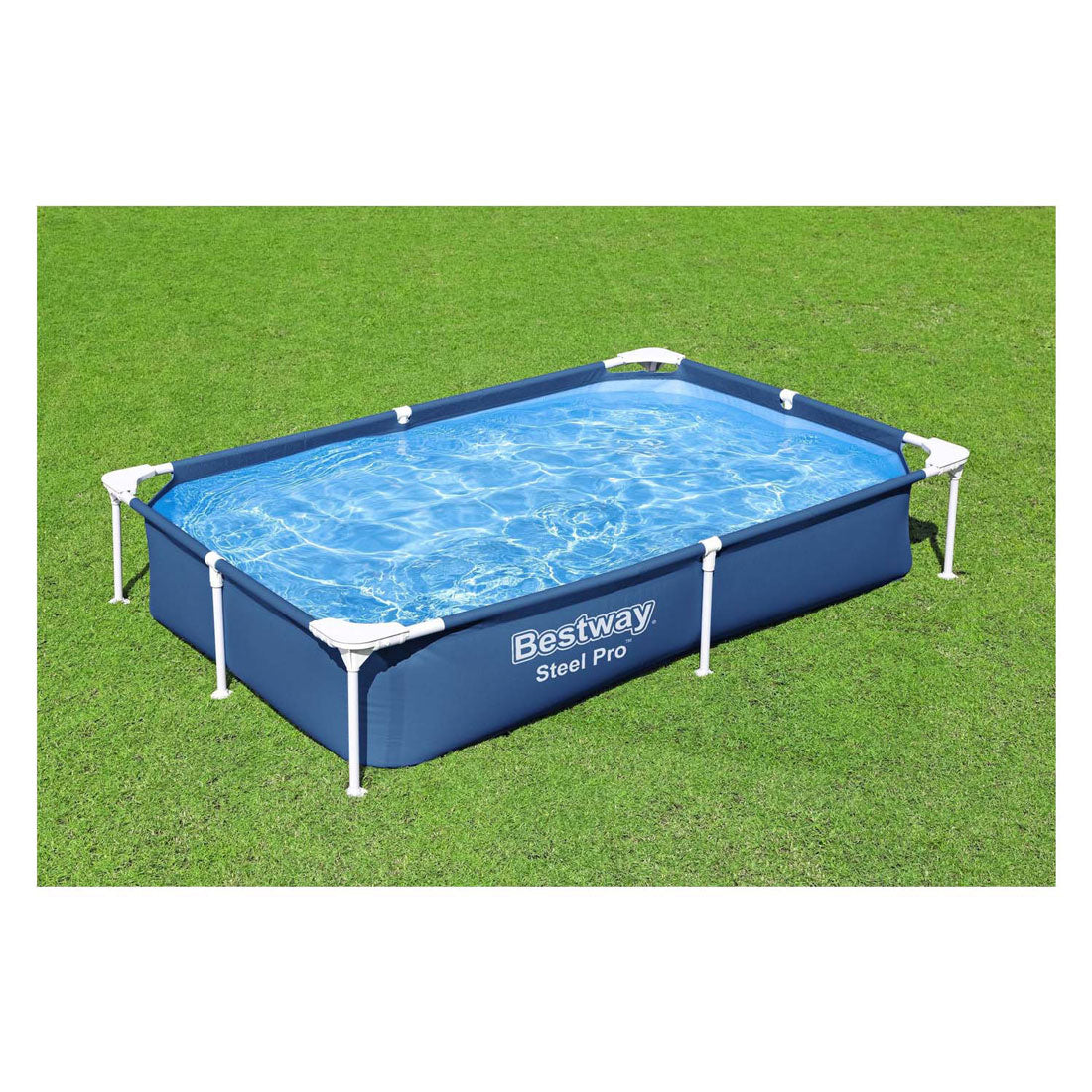 BESTWAY SWIPING Pool Stahlprofi Rechteck, 221 cm